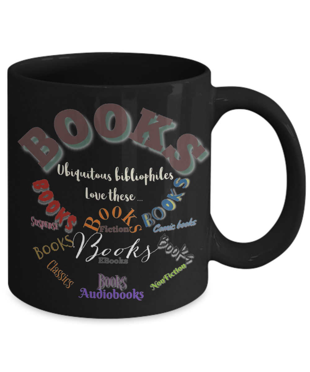 Booklovers black mug