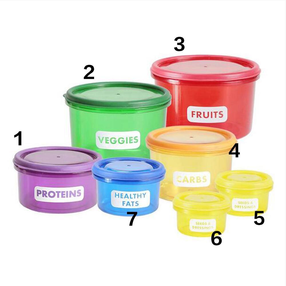 Portion Control Labeled Food Container Set - Senior Home Care Essentials