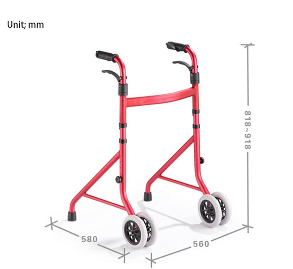 Dual wheels showing width of Light Folding Walkers with Dual Wheels