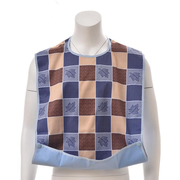 Fancy Checkered Overall Shirt Covering no food spills on clothing