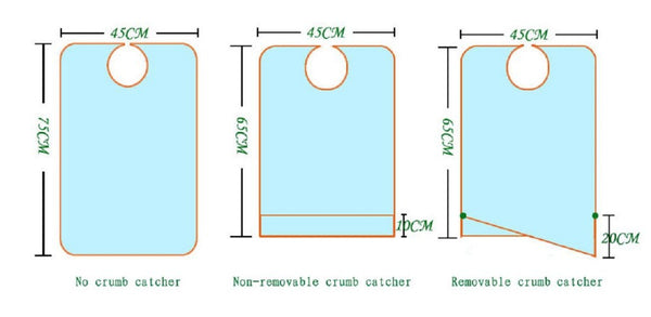 Checkerboard Dining Aprons Eliminates Stains Keeps Clothing Clear of Food Droppings