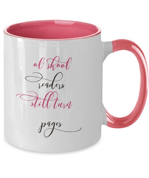 Book Page Flippers two tone mugs