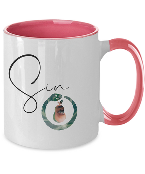 Sin in the garden two tone mug