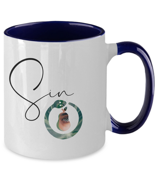 Sin in the garden two tone mug
