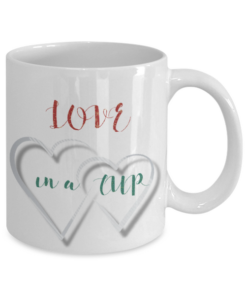 One Heart between us mug, Love in a cup