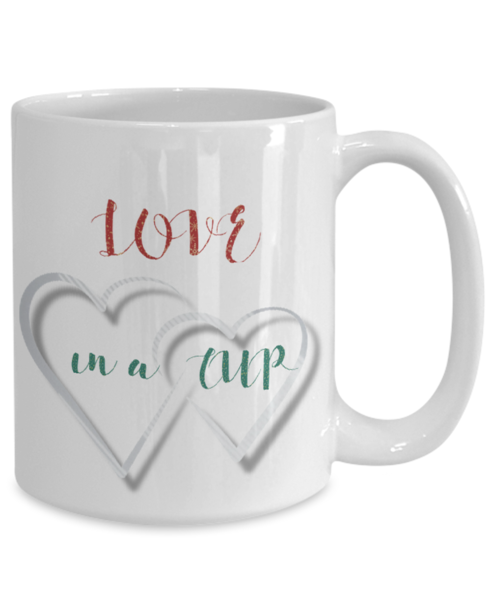 One Heart between us mug, Love in a cup