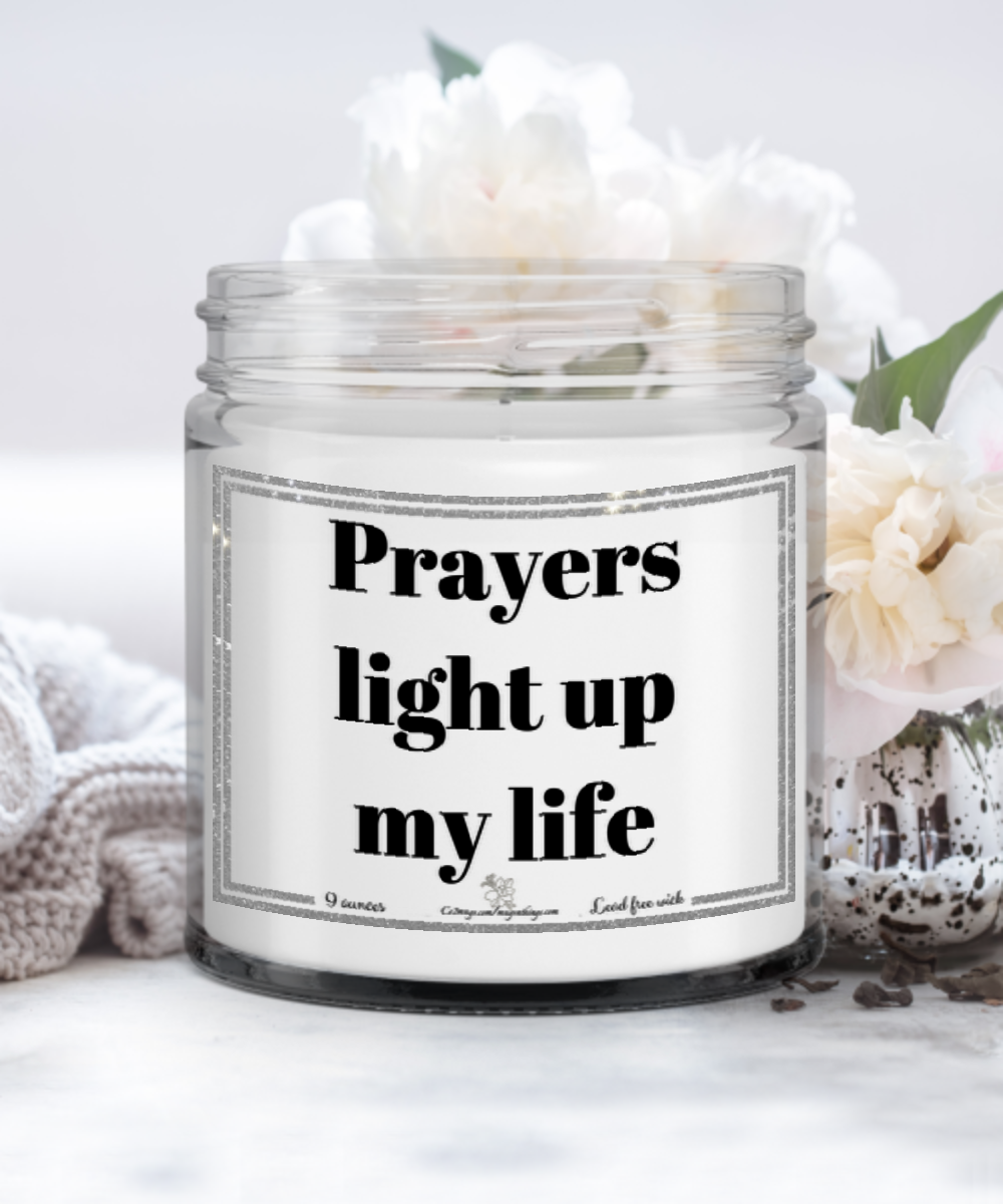 Prayers light up my life candle, talking to God candle
