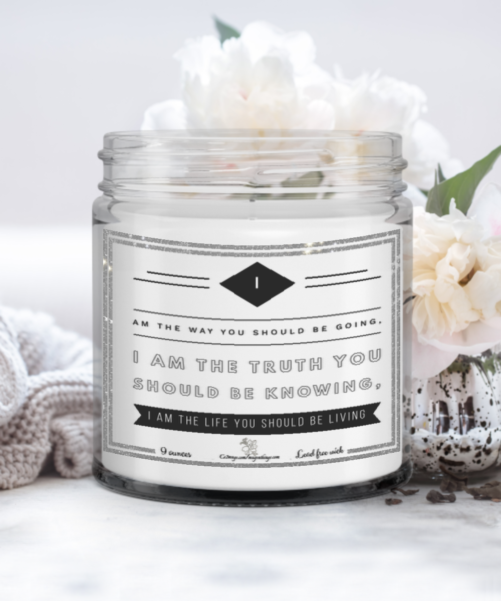 The way truth and life candle, Inspirational Candle