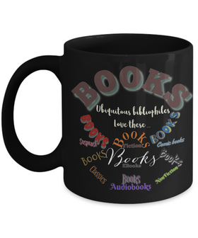 Booklovers black mug