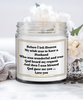 Wonderful husband candle, I love you husband candle