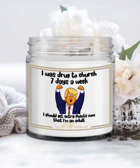 Funny church candle, Funny trump church candle, St John trump church candle
