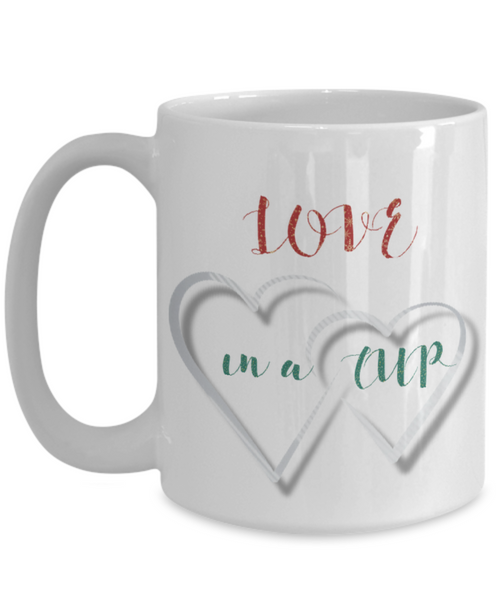 One Heart between us mug, Love in a cup