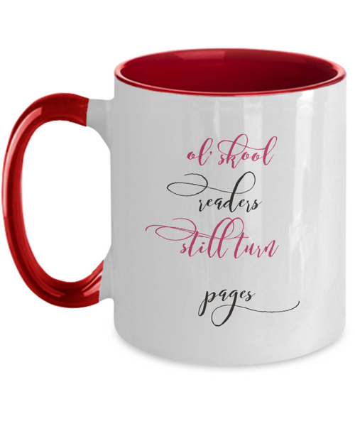 Book Page Flippers two tone mugs