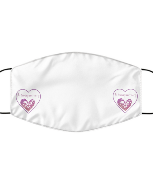 In loving memory face covering