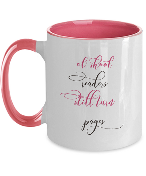 Book Page Flippers two tone mugs