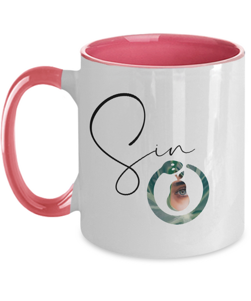 Sin in the garden two tone mug