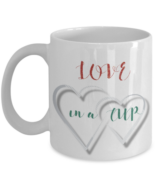 One Heart between us mug, Love in a cup