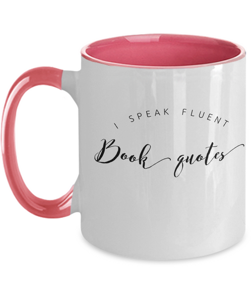 Fluent book quotes two tone mug