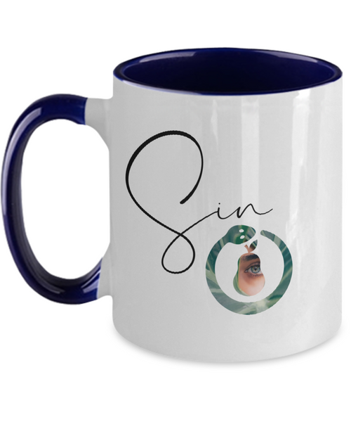 Sin in the garden two tone mug