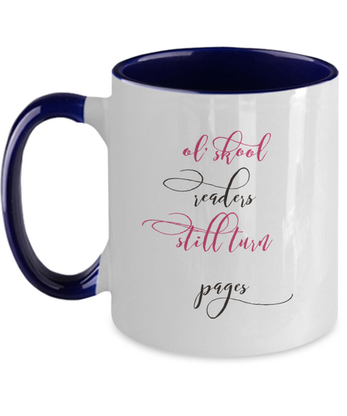 Book Page Flippers two tone mugs