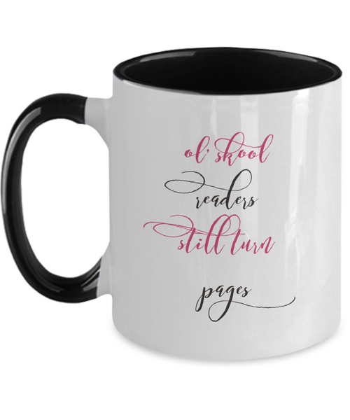 Book Page Flippers two tone mugs