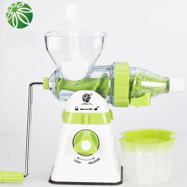 Manual Juicer for Fresh Fruits & Vegetables, Crank, Turn, Drink