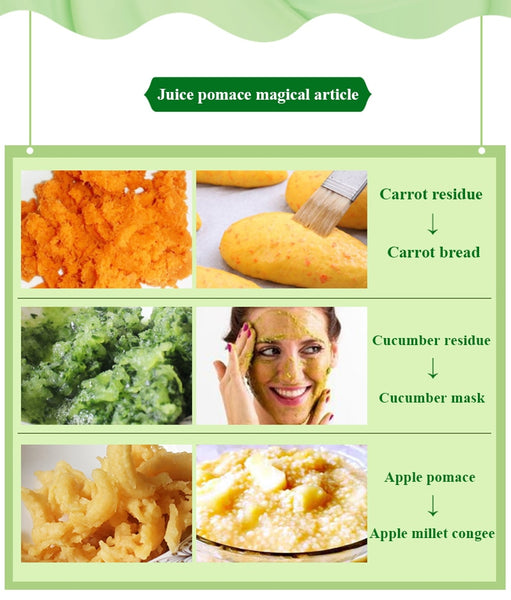 Manual Juicer for Fresh Fruits & Vegetables, Crank, Turn, Drink