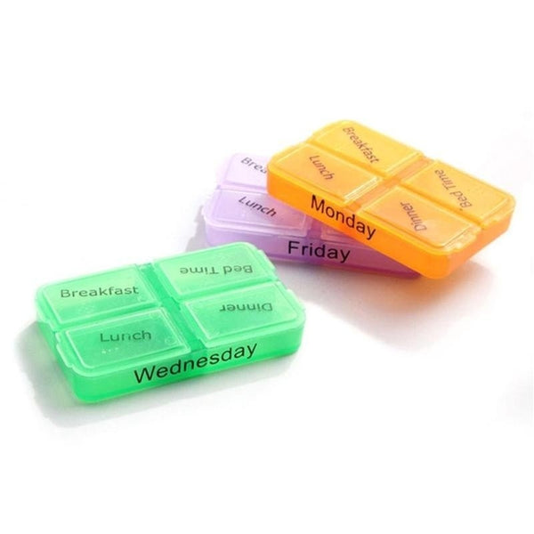 7 Day Pill Dispenser with Hours of Day