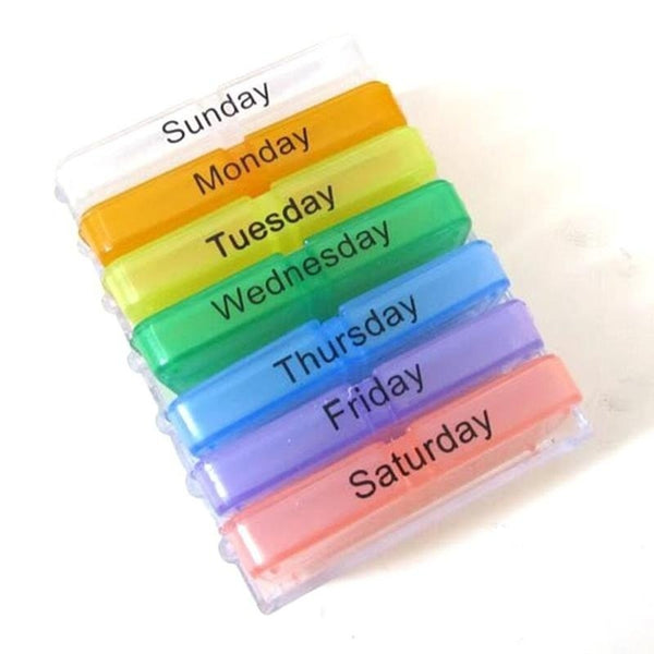 7 Day Pill Dispenser with Hours of Day